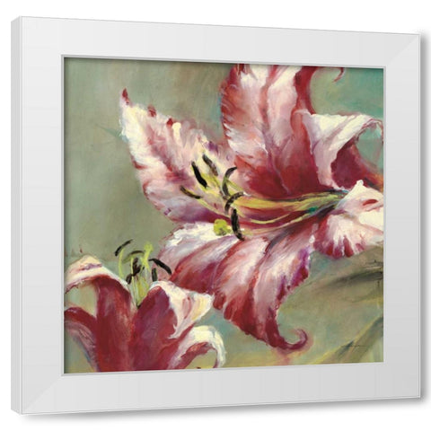 Blooming Lily White Modern Wood Framed Art Print by Heighton, Brent