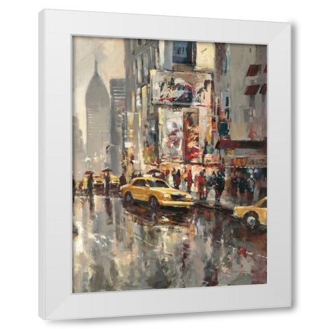 Urban Scene White Modern Wood Framed Art Print by Heighton, Brent