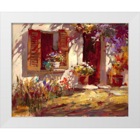 Cottage Window White Modern Wood Framed Art Print by Heighton, Brent