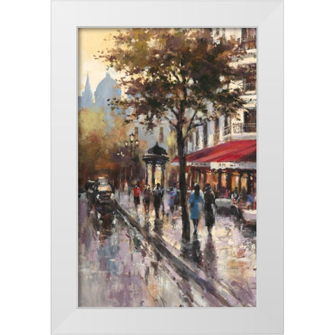 Avenue Des Champs-Elysees 1 White Modern Wood Framed Art Print by Heighton, Brent