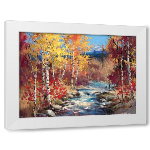 Lodge Creek White Modern Wood Framed Art Print by Heighton, Brent