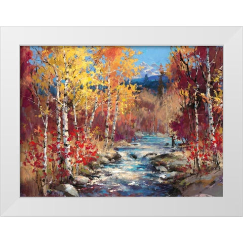 Lodge Creek White Modern Wood Framed Art Print by Heighton, Brent