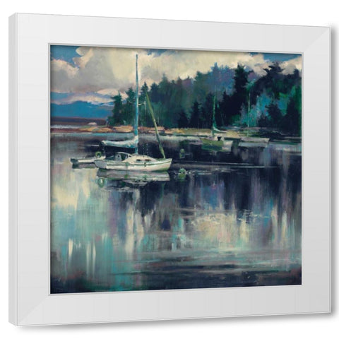 Coastal Shoreline White Modern Wood Framed Art Print by Heighton, Brent