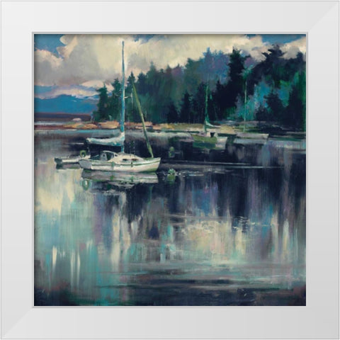 Coastal Shoreline White Modern Wood Framed Art Print by Heighton, Brent