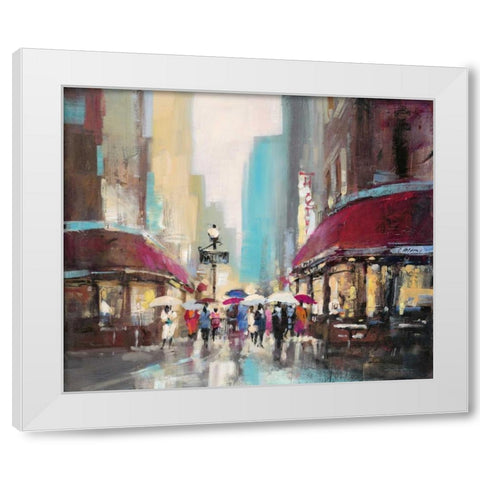 Paris Metro White Modern Wood Framed Art Print by Heighton, Brent