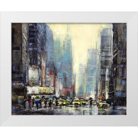 Street Level White Modern Wood Framed Art Print by Heighton, Brent