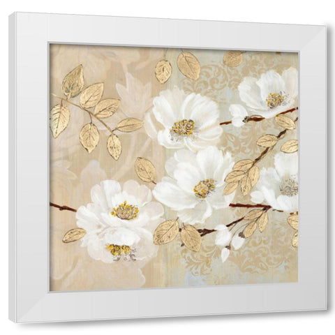Guilded Glow White Modern Wood Framed Art Print by Theodosiou, Matina