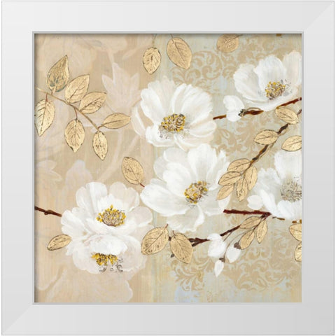 Guilded Glow White Modern Wood Framed Art Print by Theodosiou, Matina