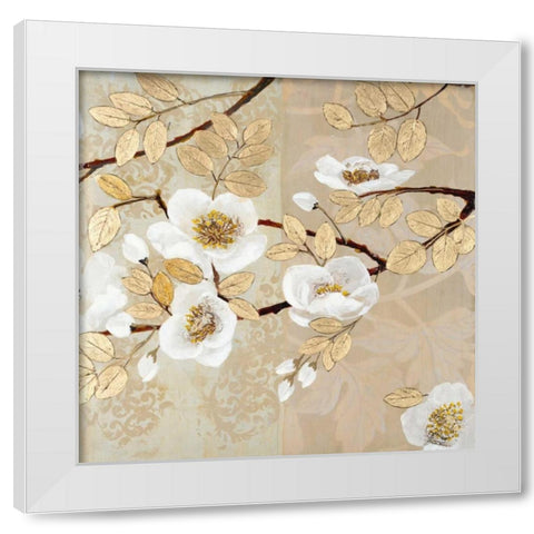 Guilded Shine White Modern Wood Framed Art Print by Theodosiou, Matina