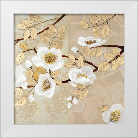 Guilded Shine White Modern Wood Framed Art Print by Theodosiou, Matina