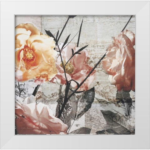 Days of Roses White Modern Wood Framed Art Print by Theodosiou, Matina