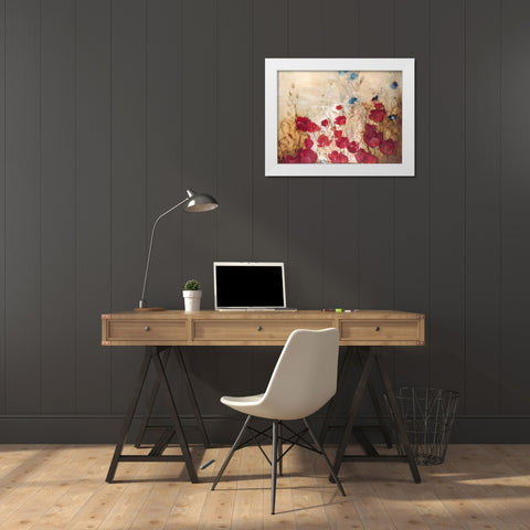 Tulip Garden White Modern Wood Framed Art Print by Theodosiou, Matina