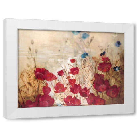 Tulip Garden White Modern Wood Framed Art Print by Theodosiou, Matina