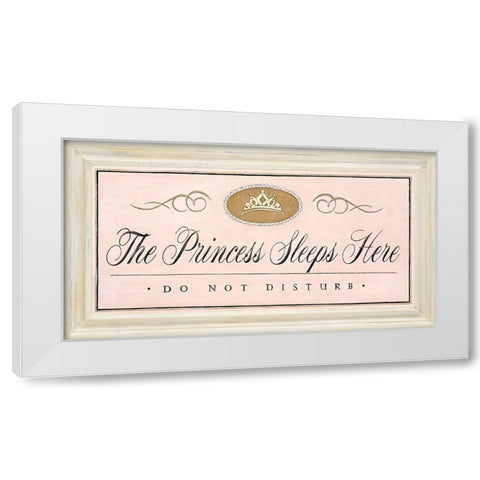 The Princess Sleeps White Modern Wood Framed Art Print by Staehling, Angela