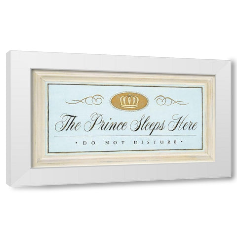 The Prince Sleeps White Modern Wood Framed Art Print by Staehling, Angela