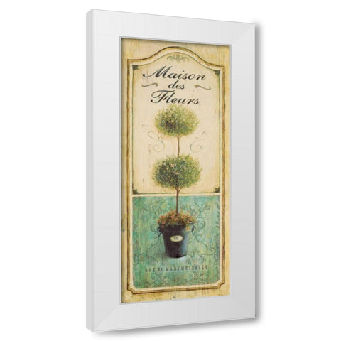 Maison Topiary  White Modern Wood Framed Art Print by Staehling, Angela
