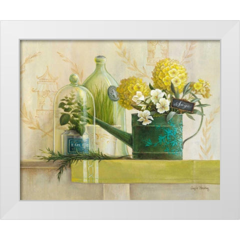English Sage White Modern Wood Framed Art Print by Staehling, Angela