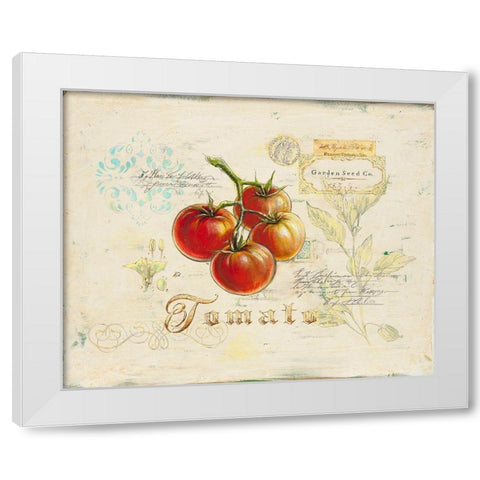 Tuscan Tomato White Modern Wood Framed Art Print by Staehling, Angela