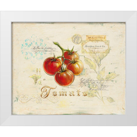 Tuscan Tomato White Modern Wood Framed Art Print by Staehling, Angela