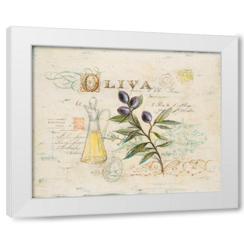 Tuscan Olive Oil White Modern Wood Framed Art Print by Staehling, Angela