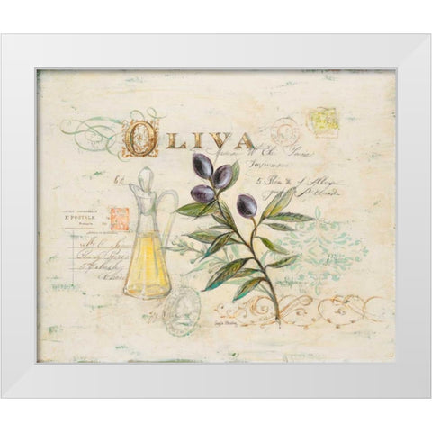 Tuscan Olive Oil White Modern Wood Framed Art Print by Staehling, Angela