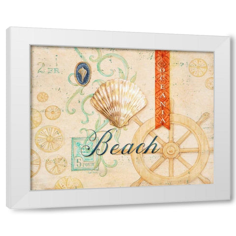 Beach Oceania  White Modern Wood Framed Art Print by Staehling, Angela