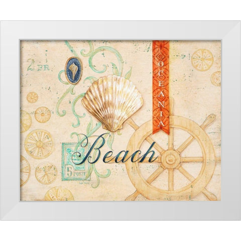 Beach Oceania  White Modern Wood Framed Art Print by Staehling, Angela