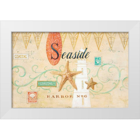 Seaside Harbor No. 6 White Modern Wood Framed Art Print by Staehling, Angela