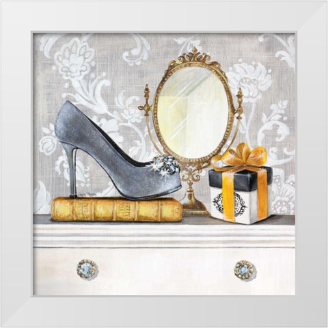 Fashionably Gifted White Modern Wood Framed Art Print by Staehling, Angela