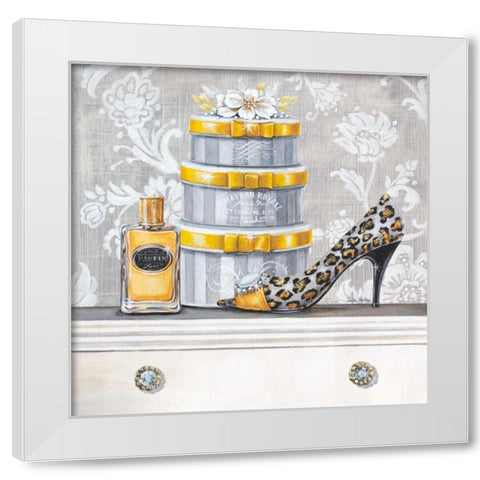Fashionably Scented White Modern Wood Framed Art Print by Staehling, Angela