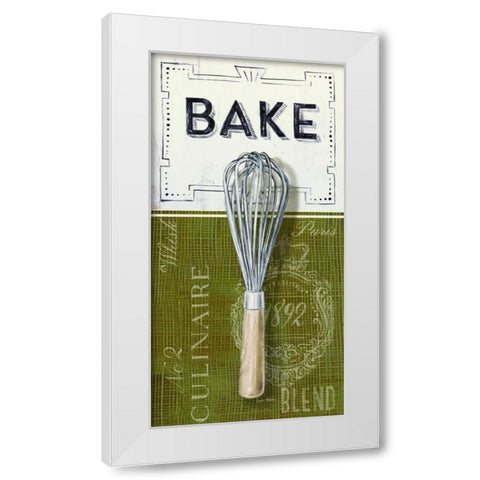 Gourmet Baking White Modern Wood Framed Art Print by Staehling, Angela