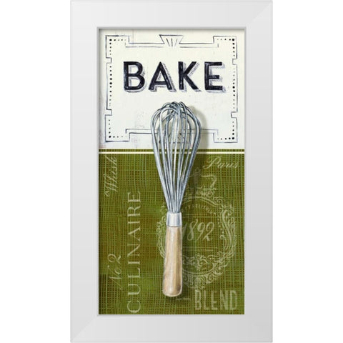 Gourmet Baking White Modern Wood Framed Art Print by Staehling, Angela