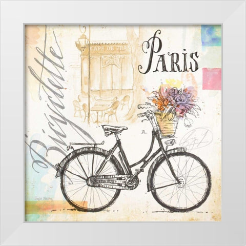 Arc de Truimphe Sketchbook White Modern Wood Framed Art Print by Staehling, Angela