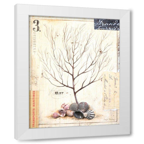 Coral Sketchbook White Modern Wood Framed Art Print by Staehling, Angela