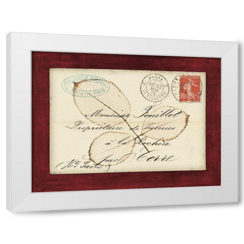 Oak Leaf Envelope White Modern Wood Framed Art Print by Morey, Booker