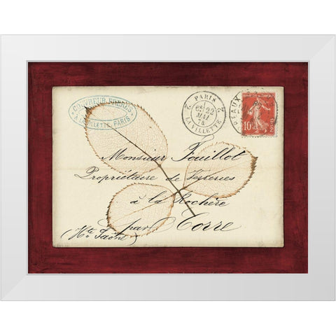 Oak Leaf Envelope White Modern Wood Framed Art Print by Morey, Booker