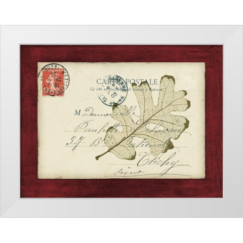 Rose Leaf Envelope White Modern Wood Framed Art Print by Morey, Booker