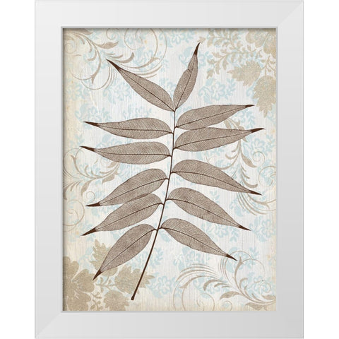 Silver and Pistachio White Modern Wood Framed Art Print by Morey, Booker