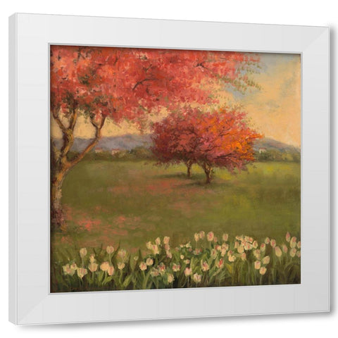 Silver and Oak White Modern Wood Framed Art Print by Morey, Booker