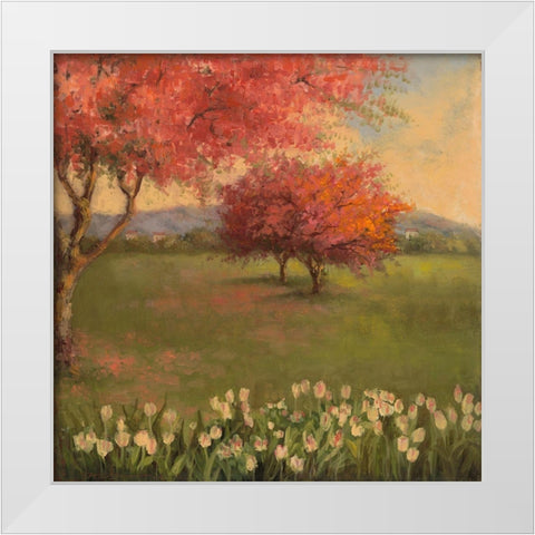 Silver and Oak White Modern Wood Framed Art Print by Morey, Booker