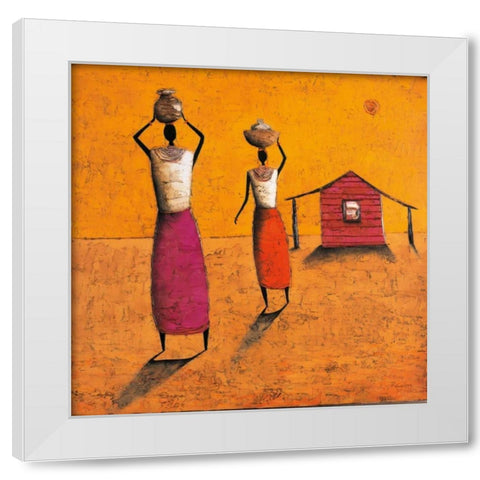 To The Celebration White Modern Wood Framed Art Print by Rauscher, Michel