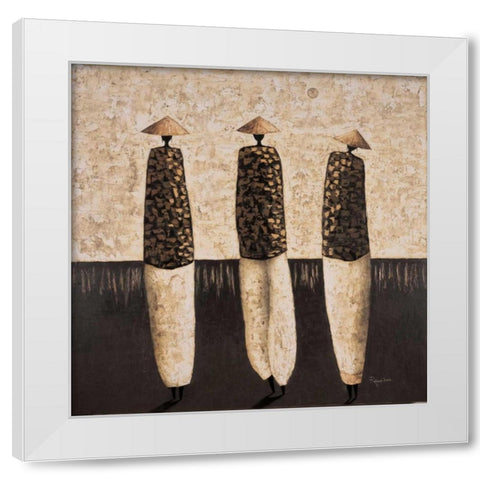 Travel by Night White Modern Wood Framed Art Print by Rauscher, Michel