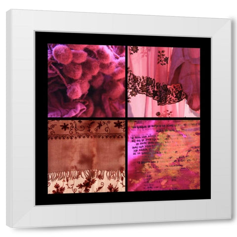Global Pink White Modern Wood Framed Art Print by Rauscher, Michel