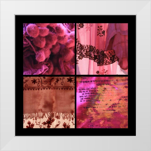 Global Pink White Modern Wood Framed Art Print by Rauscher, Michel