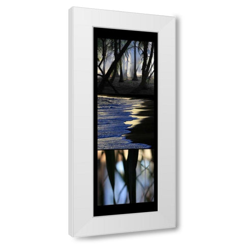 Sunset Enchantment  White Modern Wood Framed Art Print by Rauscher, Michel