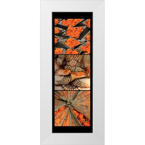 Global Orange White Modern Wood Framed Art Print by Rauscher, Michel