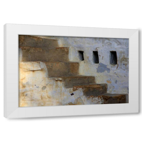 Global Steps 2 White Modern Wood Framed Art Print by Rauscher, Michel