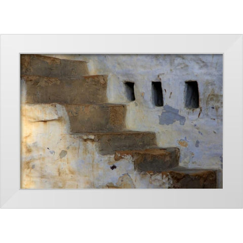 Global Steps 2 White Modern Wood Framed Art Print by Rauscher, Michel