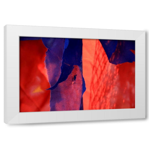 Red Autumn 3 White Modern Wood Framed Art Print by Rauscher, Michel