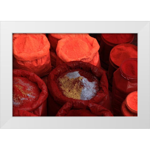 Global Spice 3 White Modern Wood Framed Art Print by Rauscher, Michel